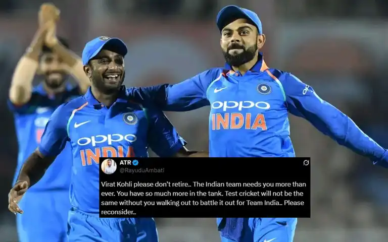 "Please Don’t Retire": Ambati Rayudu Urges Virat Kohli to Continue Playing Tests For India